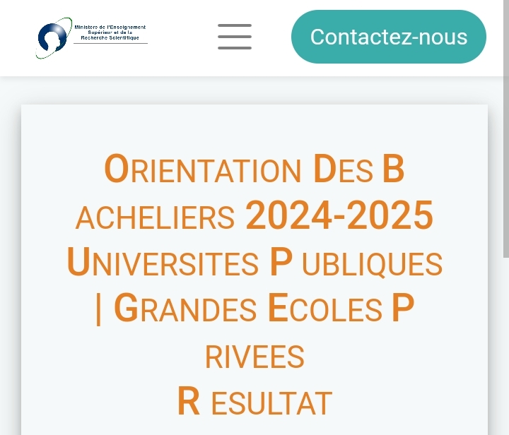 ORIENTATION DES BACHELIERS 2024-2025 UNIVERSITES PUBLIQUES GRANDES ECOLES PRIVEES RESULTATS