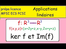 Les applications linéaires 5: Exercice (application lineaire, noyau de f, Imf)