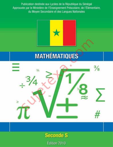 Livre maths 2 nde S Sénégal by Tehua