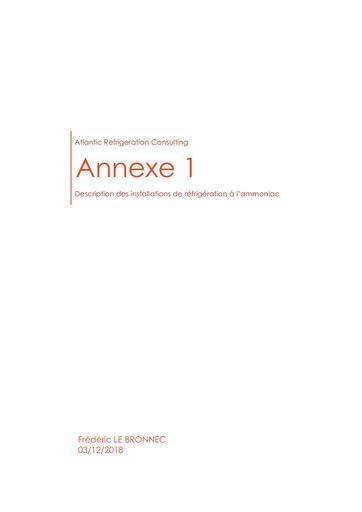 Annexe 1 Description des installations de réfrigération à l'ammoniac by Tehua