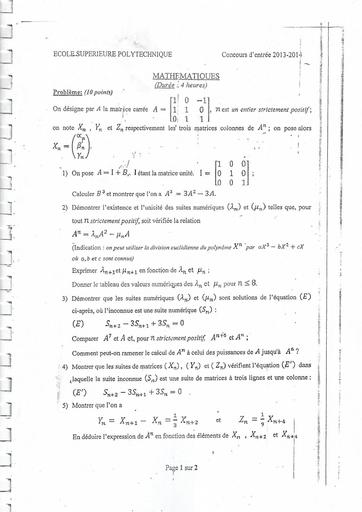 Concours ESP Mathématiques 2013 2014 by Tehua