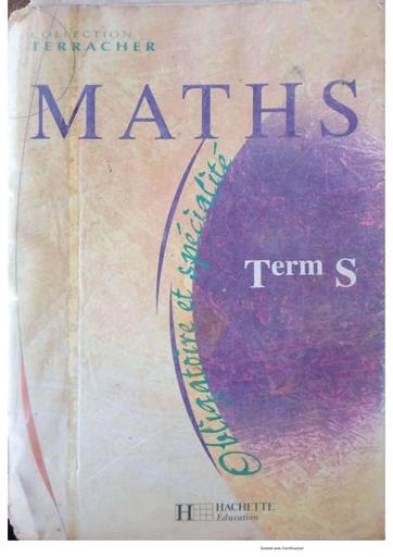 Livre de Maths Tle CDE Terracher by Tehua