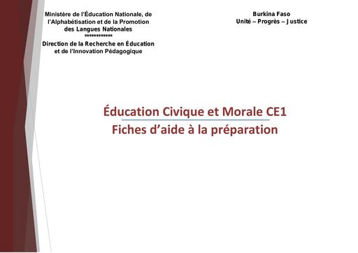 Education civique morale ce1 by Tehua