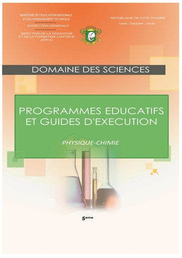 Programmes éducatifs et guides d’exécution Physique-Chimie 5eme