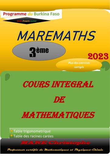 Cours de Maths 3ème MC by Tehua