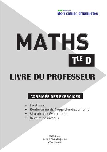 Livre du prof math Tle D