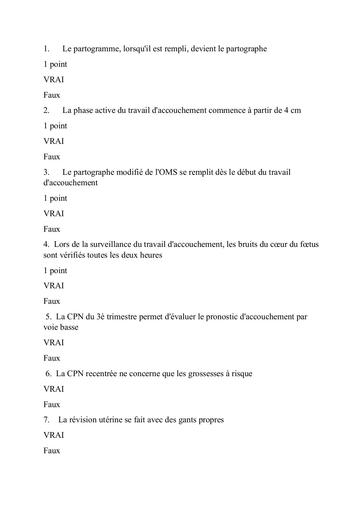 Infas QUESTIONNAIRE GYNÉCO L2 by Tehua