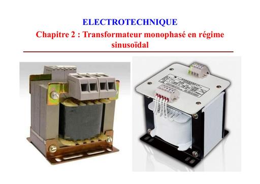 Chapitre 2 electrotechnique by Tehua