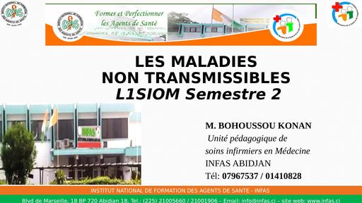 COURS LES MALADIES NON TRANSMISSIBLES BY TEHUA