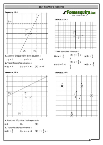 Equations de droites 2 - Maths 2nd F2