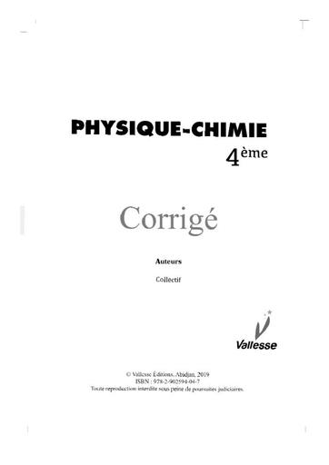 Corrigé PC Vallesse 4ème by Tehua