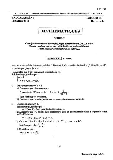 Bac c math 2012