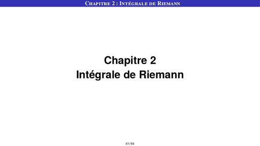 Sup Diapo Analyse 2 integrale de Riemann by Tehua