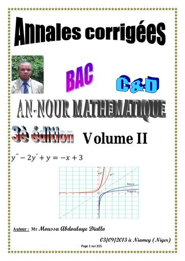 AN NOUR Maths Tle C&D VOLUME II by Tehua