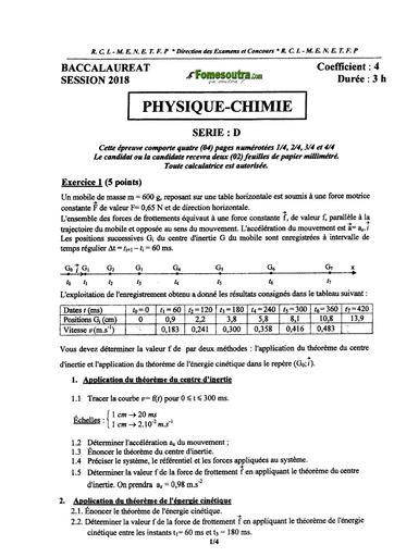 Bac d physique CHIMIE 2018 by TEHUA