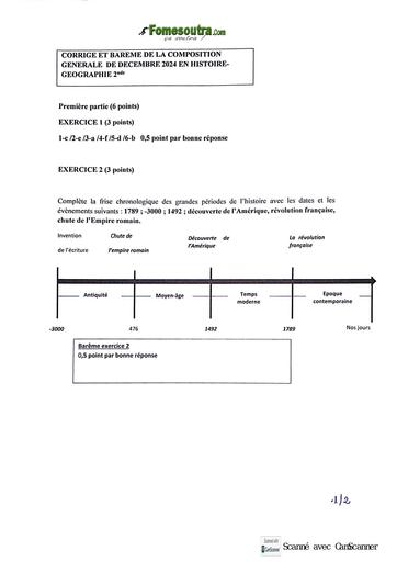 Composition generale Decembre 2024 UP 13 ADAMA SANOGO BAREME HG 2nde by Tehua