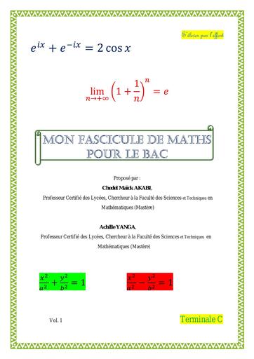 Mon fascicule Maths pour le bac Tle C&E by Tehua