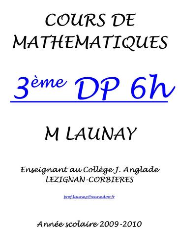 Cours de Maths 3ieme by Tehua