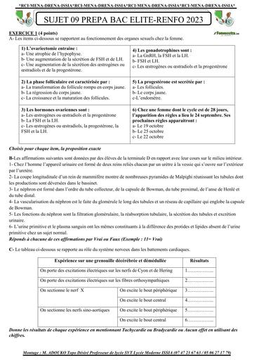 SUJET 09 PREPA BAC D ELITE RENFO 2024 SERIE 2 BY TEHUA