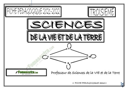 Fiche pedagogique SVT 3eme APC 2021 2022 by Tehua