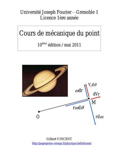 Cour 0 mécanique DE POINT smpc BY TEHUA