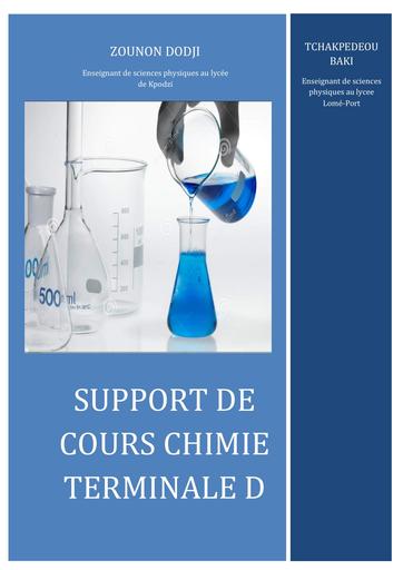 Support de cours CHIMIE Tle D by Tehua