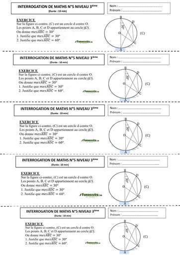 INTERROGATION DE MATHS N°5 NIVEAU 3ième 27 janvier 2025 (18 copies) by TEHUA