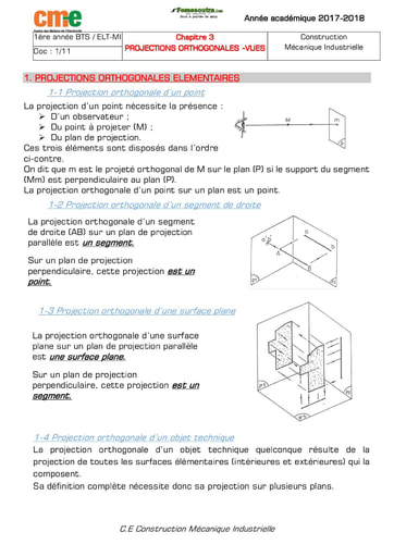 Chapitre 3 : Projections orthogonales