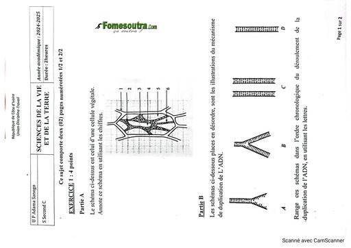 Composition generale Decembre 2024 UP 13 ADAMA SANOGO SUJET SVT 2nde C by Tehua