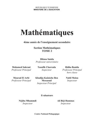 Livre de Maths Tle C Tome 2 tunisie by Tehua