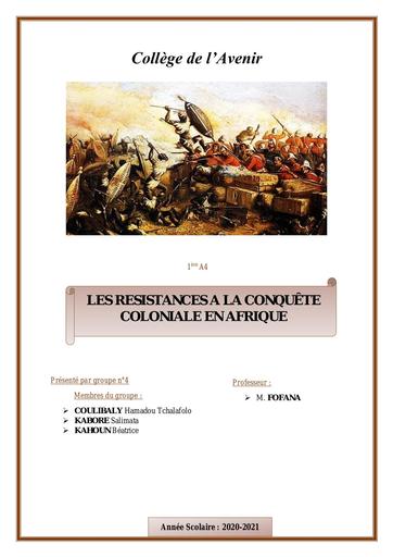 Exposé sur Les resistances a la conquete coloniale en Afrique by Tehua