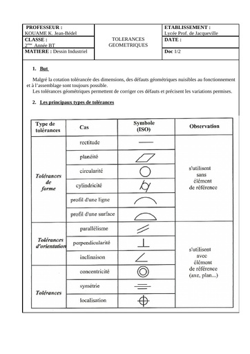 Tolérance géométriques by Tehua