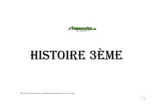 COURS COMPLET D'HISTOIRE GEOGRAPHIE 3 ième APC by TEHUA