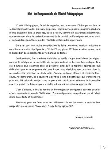 BANQUE TEXTES 6e a la 3e by Tehua