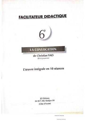 Facilitateur la convocation 6e by Tehua