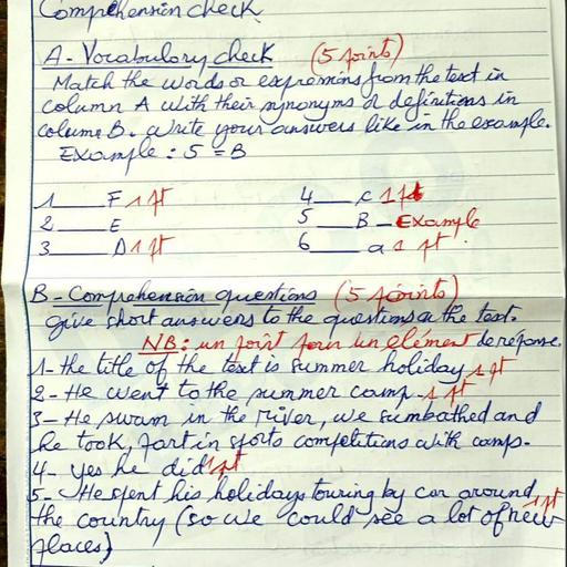 Composition generale Decembre 2024 UP 13 ADAMA SANOGO BAREME ANGLAIS 4ieme by Tehua