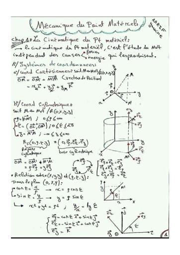 Résumé2 Mécanique du point matériel by TEHUA