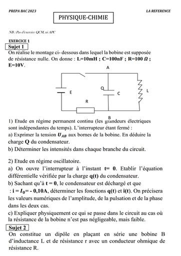 Prépa bac physique chimie by inyass