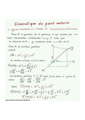 Résumé4 Mécanique du point matériel BY TEHUA