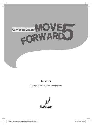 MOVE FORWARD 5e Corrigé Manuel by Tehua