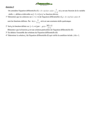 TP(5) Equation différentielle BTS GO