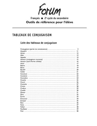 Tableaux de conjugaison tous niveaux by Tehua