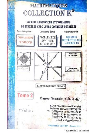 Collection K² Tome 2 problèmes Maths Tle CDEF by Tehua