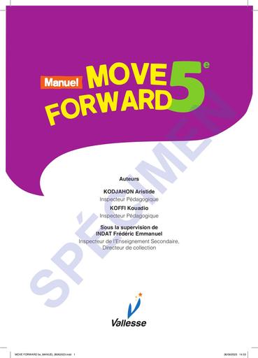 Anglais MOVE FORWARD 5e MANUEL SPECIMEN edition Vallesse by Tehua