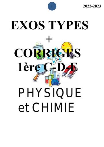 EXOS TYPES + CORRIGES PC 1ere CDE by Tehua