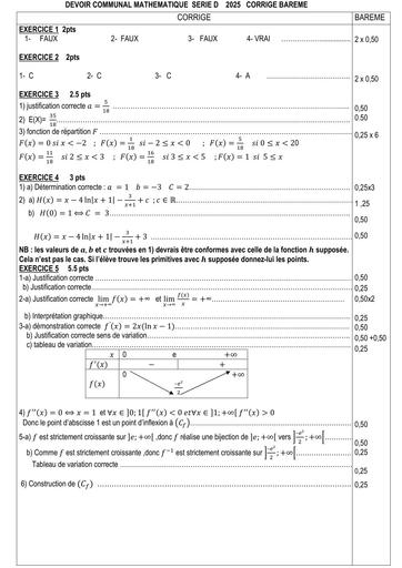 DEVOIR UP 2300 Gagnoa 2024 2025 Maths Tle D Barême by Tehua