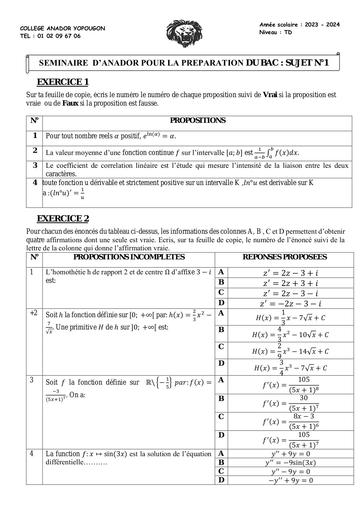 Document de Prepa Bac Maths ANADOR 2024 by Tehua