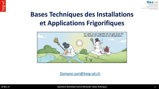 Bases Techniques des installations et applications frigorifiques by Tehua