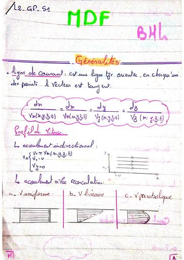 Résumé 1 Mécanique des fluides by Tehua