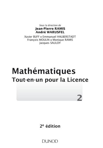 Sup Mathématiques Tout en un pour la Licence 2 Cours by Tehua